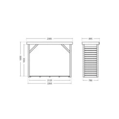 Houtberging Dallas - XL - 2,8 M³ -Brabantia Verkoopwinkel 1673879885 3 600