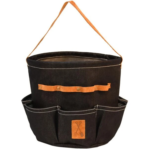 ESSCHERT DESIGN Denim Tuingereedschapstas - Rond 1 ESSCHERT DESIGN Denim Tuingereedschapstas - Rond