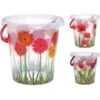 Emmer Met Bloemen - 12 L - Set Van 3 Stuks