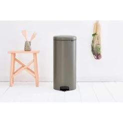 Pedaalemmer NewIcon BRABANTIA - 30 Liter Platinum -Brabantia Verkoopwinkel pedaalemmer newicon 30 liter platinum 1608011499 3 600