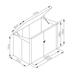 Sinolily Polly B Containerberging - 173 × 101 × 131 Cm - Antraciet 7 Sinolily Polly B Containerberging - 173 × 101 × 131 Cm - Antraciet -Brabantia Verkoopwinkel sinolily afvalbakberging antraciet 1675938347 1 600