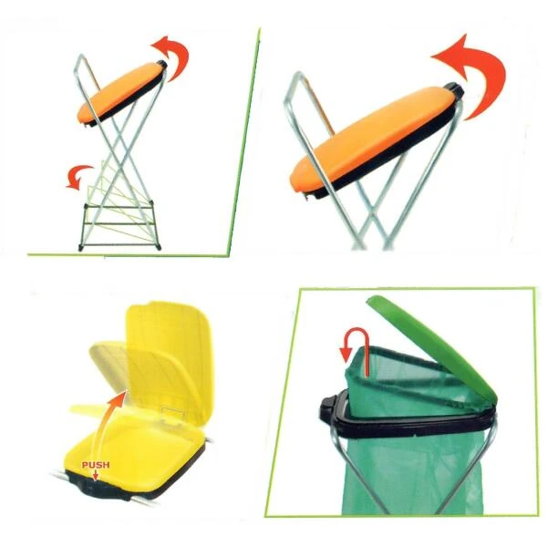 Vuilniszakhouder - 2 Deksels 3 Vuilniszakhouder - 2 Deksels - Afbeelding 3